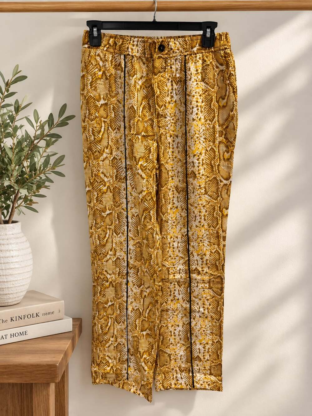 NWT Current Air Los Angeles Yellow Snake Print Pants Style 1970194 Sz XS S M L